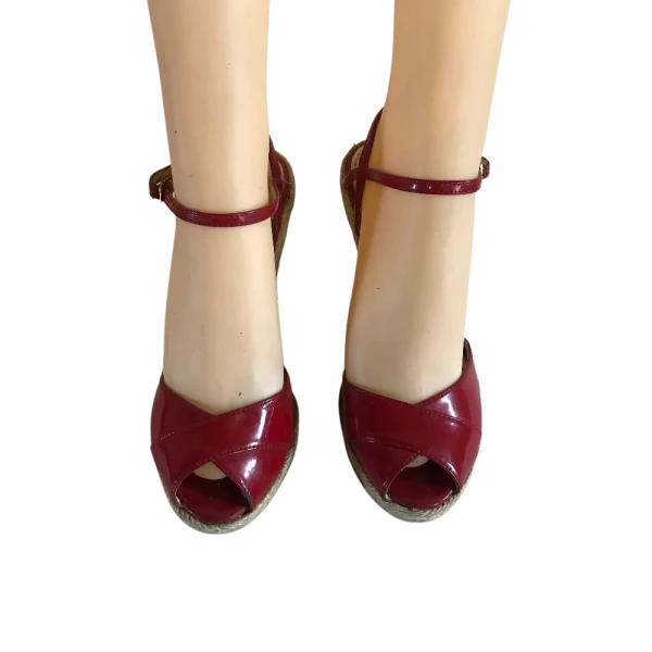 Vintage 90s red varnish  shoes size 37 - Image 2