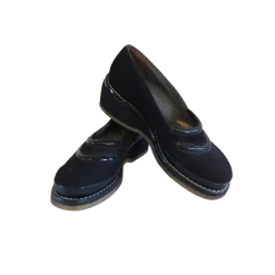 Vintage 40s Black Loafer shoes Woman size 5 US