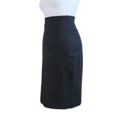 Vintage 80s/90s Black striped Woman Kookai skirt, size S/M