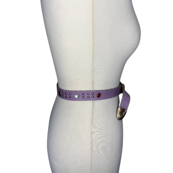 Vintage 80s Lilac Woman Western belt - Image 5