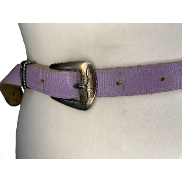 Vintage 80s Lilac Woman Western belt - Image 8