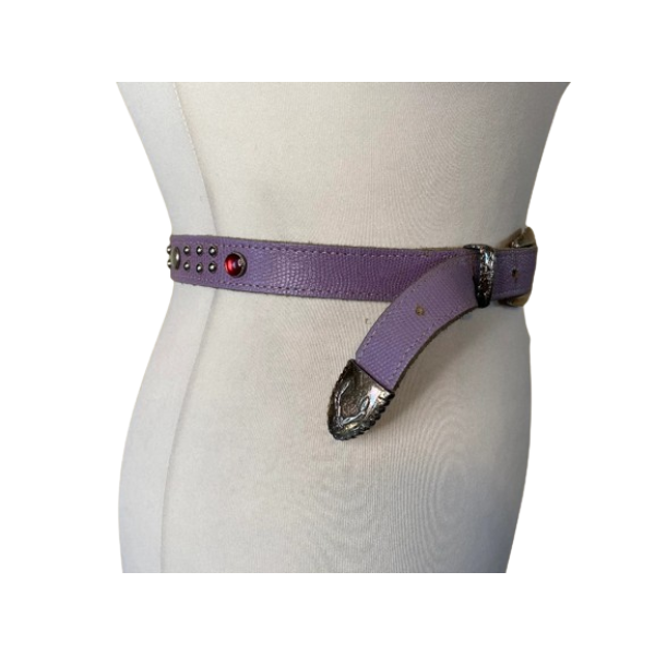 Vintage 80s Lilac Woman Western belt - Image 3