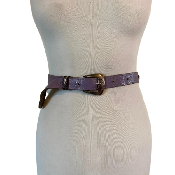 Vintage 80s Lilac Woman Western belt - Image 4