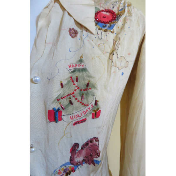 Vintage 40s Woman Blouse Art Originals of California  size XS/S - Image 8