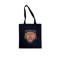 Tote Bag Beware Tiger Logo