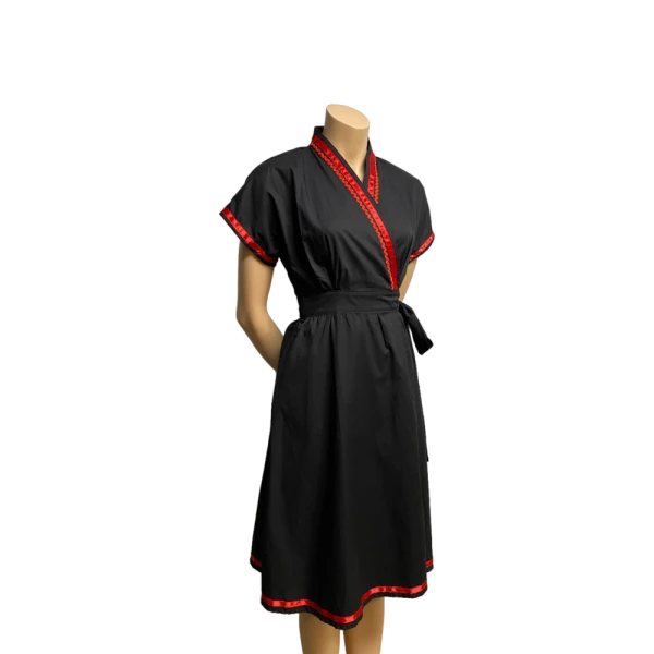 Black and  Red Kimono dress , size S