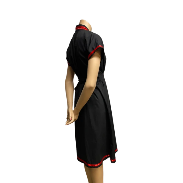 Black and  Red Kimono dress , size S - Image 5