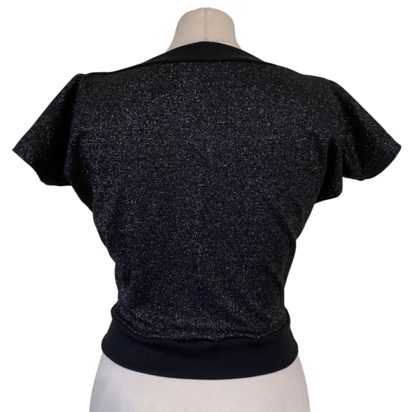 Black and Silver Lurex woman  polo XS - Image 3
