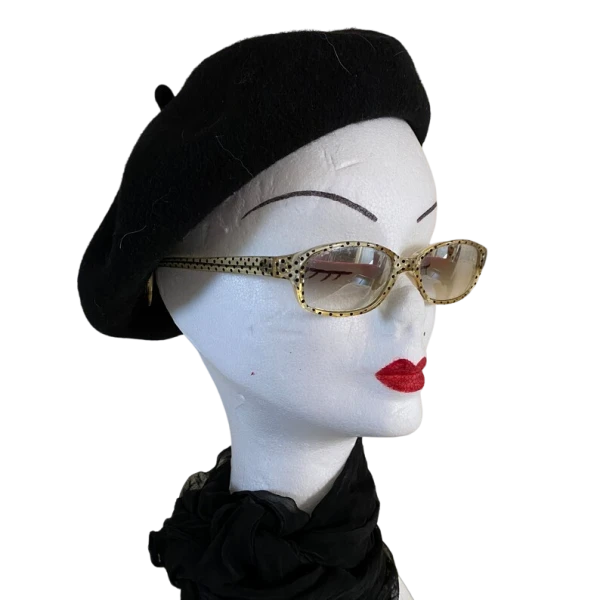 Vintage 80s/90s eyeglasses transparent with black dots - Image 8