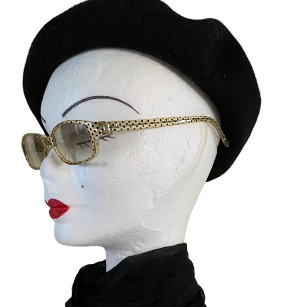 Vintage 80s/90s eyeglasses transparent with black dots - Image 5