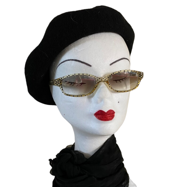 Vintage 80s/90s eyeglasses transparent with black dots