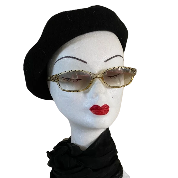 Vintage 80s/90s eyeglasses transparent with black dots