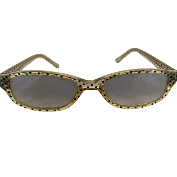 Vintage 80s/90s eyeglasses transparent with black dots - Image 4