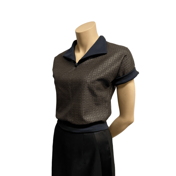 Gold and Black Woman polo size S/M - Image 2