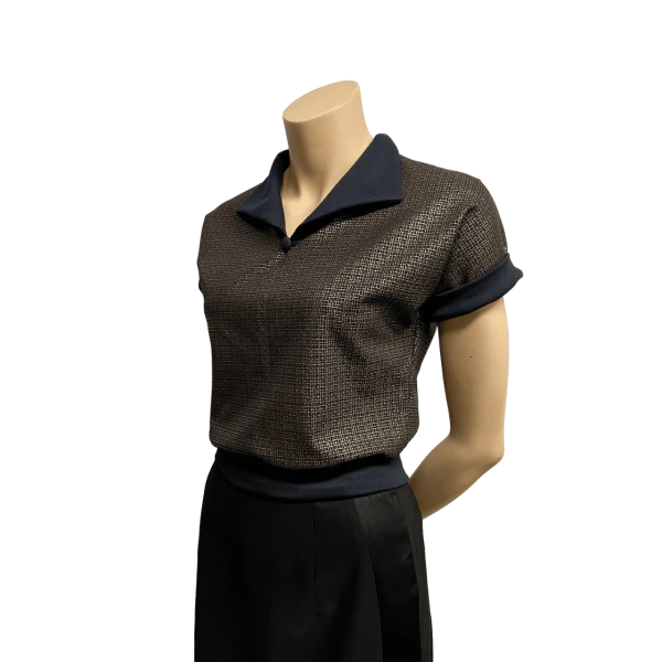 Gold and Black Woman polo size S/M - Image 2