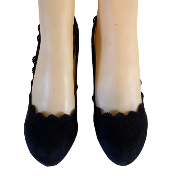 Black Suede Pump shoes size 39 FR - Image 4