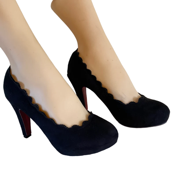 Black Suede Pump shoes size 39 FR - Image 7