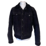 Men Vintage Jacket Black Corduroy size L