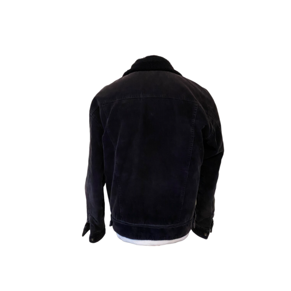 Men Vintage Jacket Black Corduroy size L - Image 6