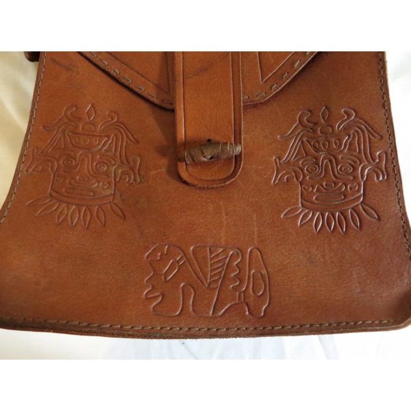 Vintage 60s/70s Mexican Leather bag - Image 7