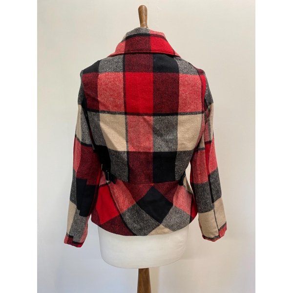 Red and Black Tartan Woman Jacket size S - Image 2