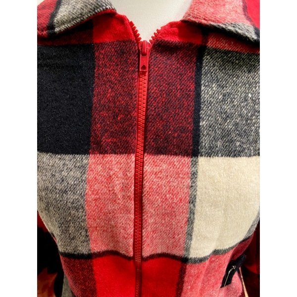 Red and Black Tartan Woman Jacket size S - Image 8